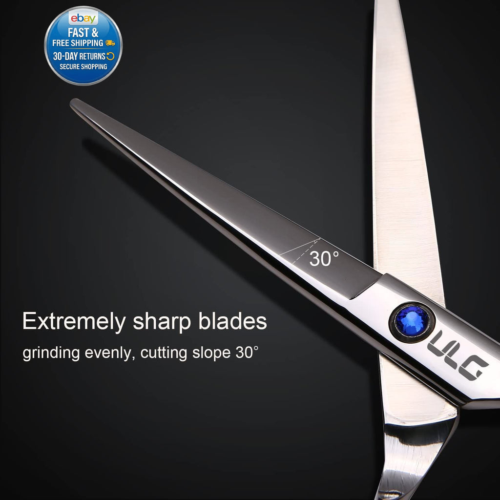 Professional Hair Cutting Scissors 6.5 Inch Blue Stainless Steel Barber Shears