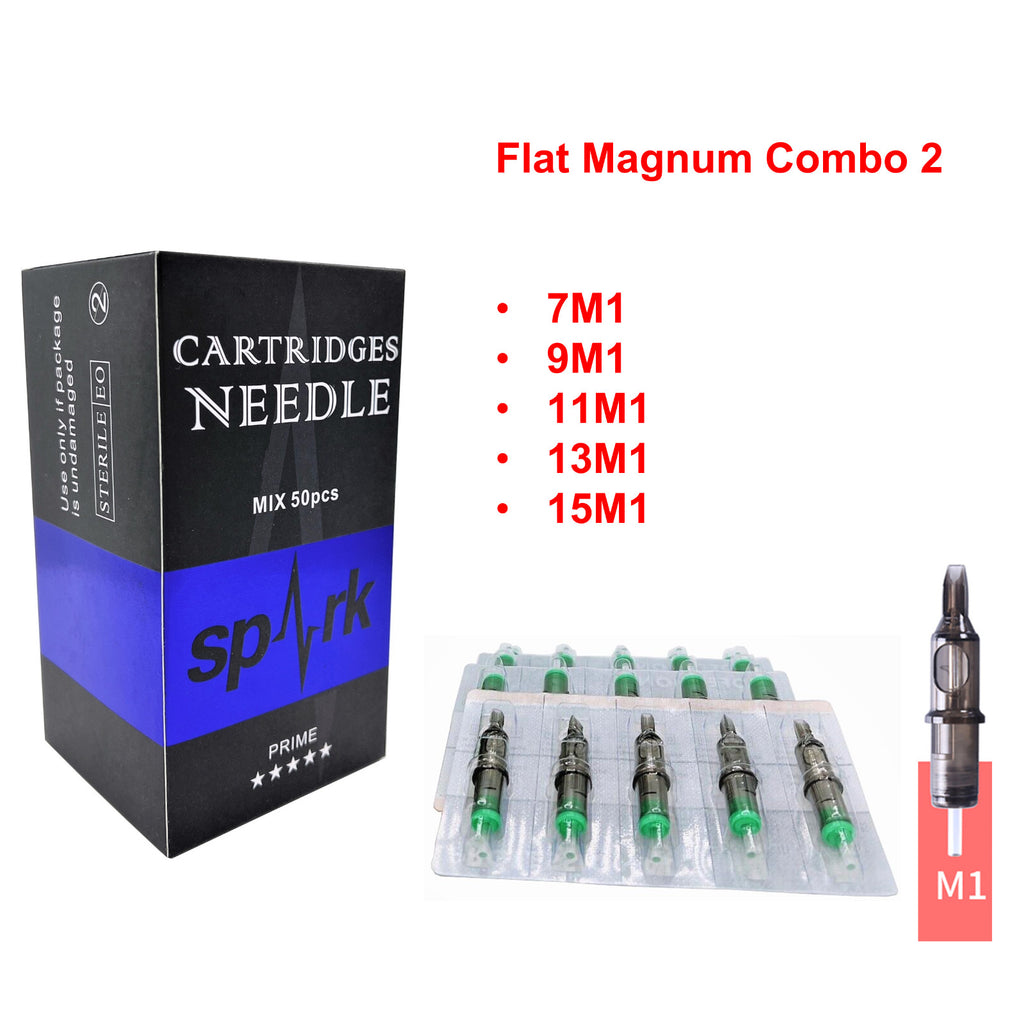 50PCS Disposable Tattoo Cartridge Needles Set for Professional Use - Mix Combo