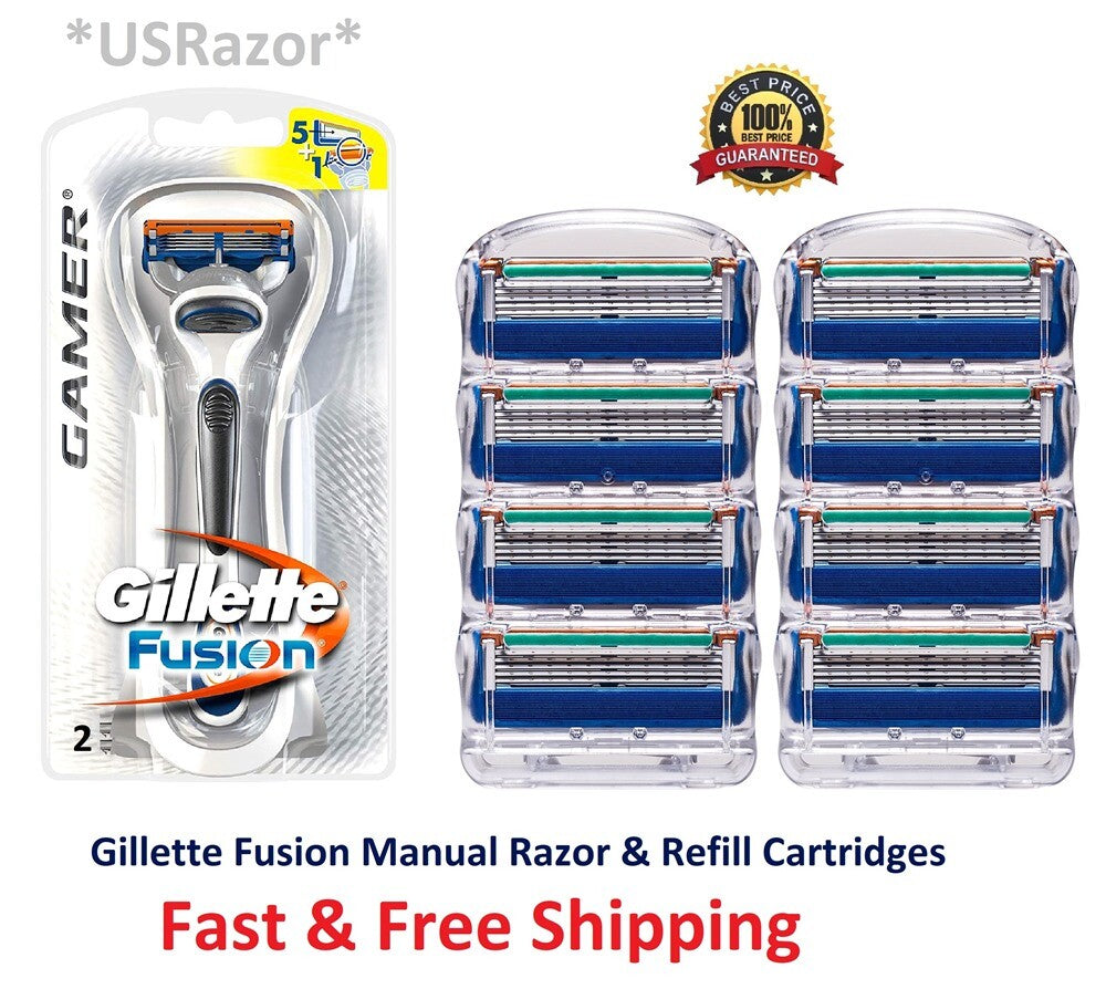 Gillette Fusion 5 Gamer Razor Blade Refills - 10 Count, Compatible Handles