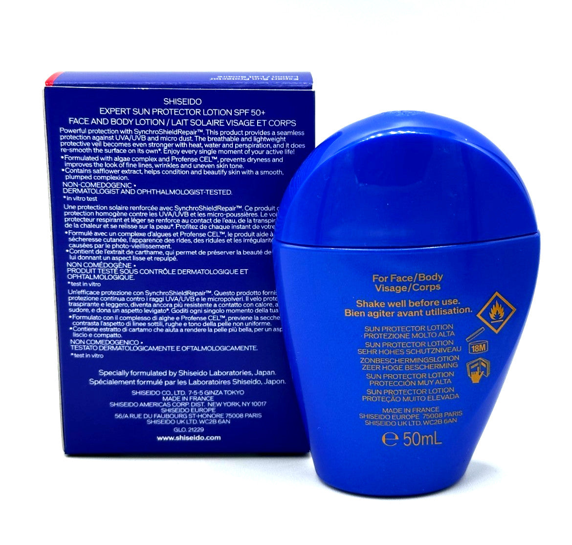 Shiseido SPF 50+ Sun Protector Lotion 50ml - New In Box