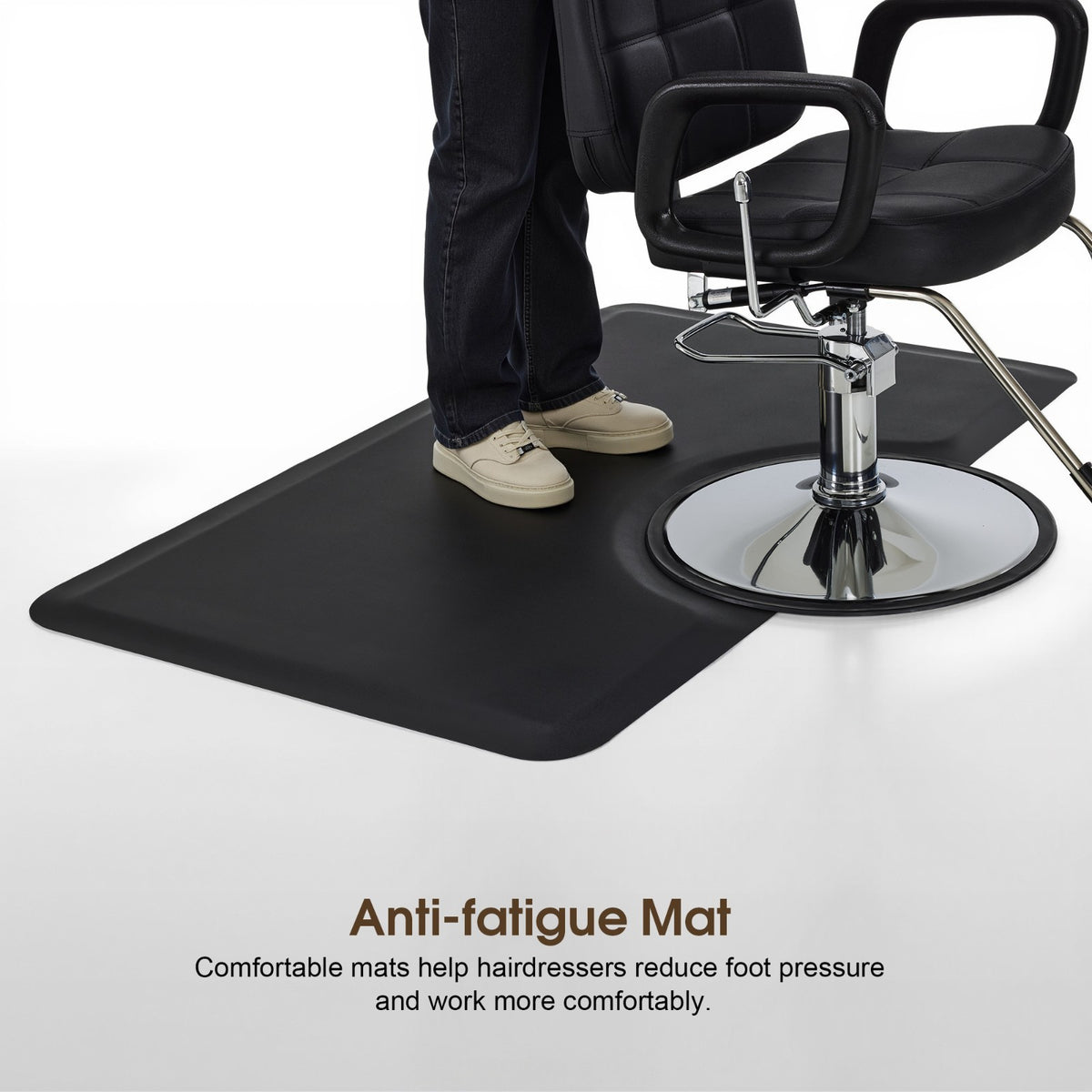 Salon Anti-Fatigue Floor Mat 3x5 Feet for Barber Chairs & Workstations