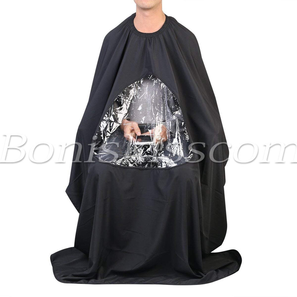 Professional Hairdressing Cape with Phone Viewing Waterproof Salon Gown