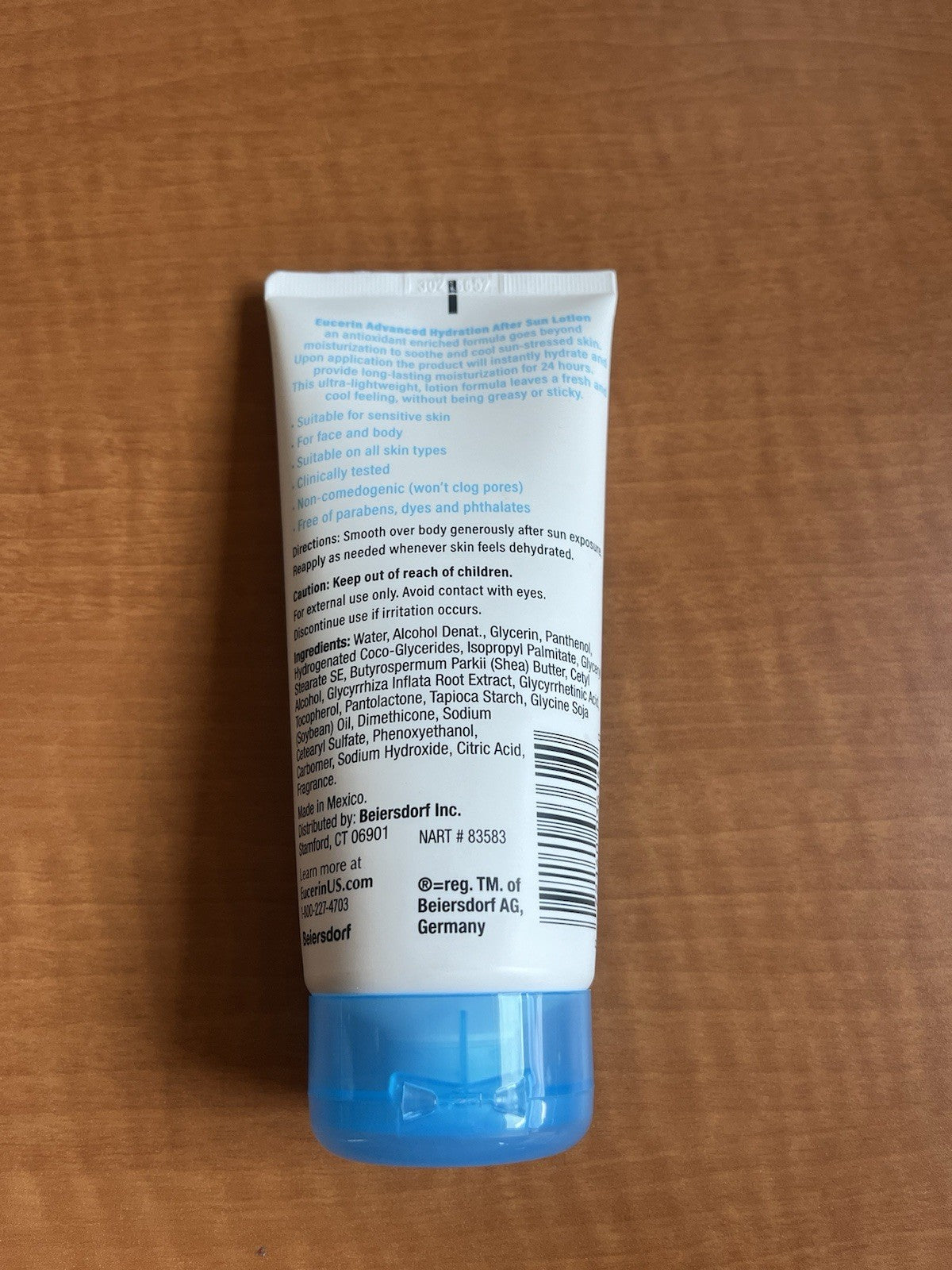 Eucerin Advanced Hydration After Sun Lotion - Cool Feeling, Antioxidant, 6.8oz