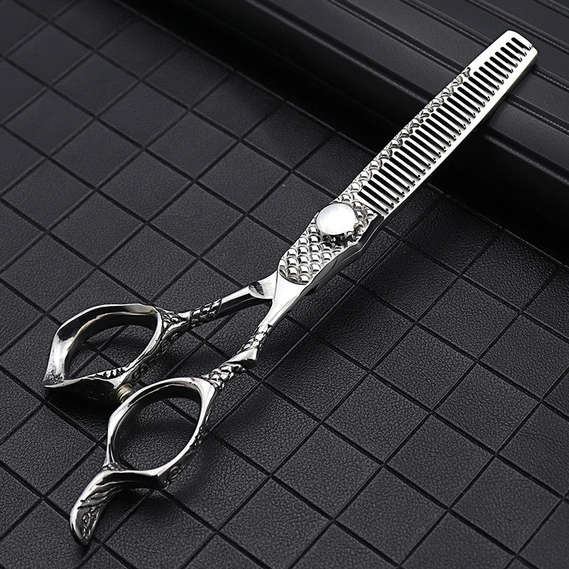 Professional Haircut Scissors 6 Inch Japan Steel Thinning Shears - Sharp & Ergonomic