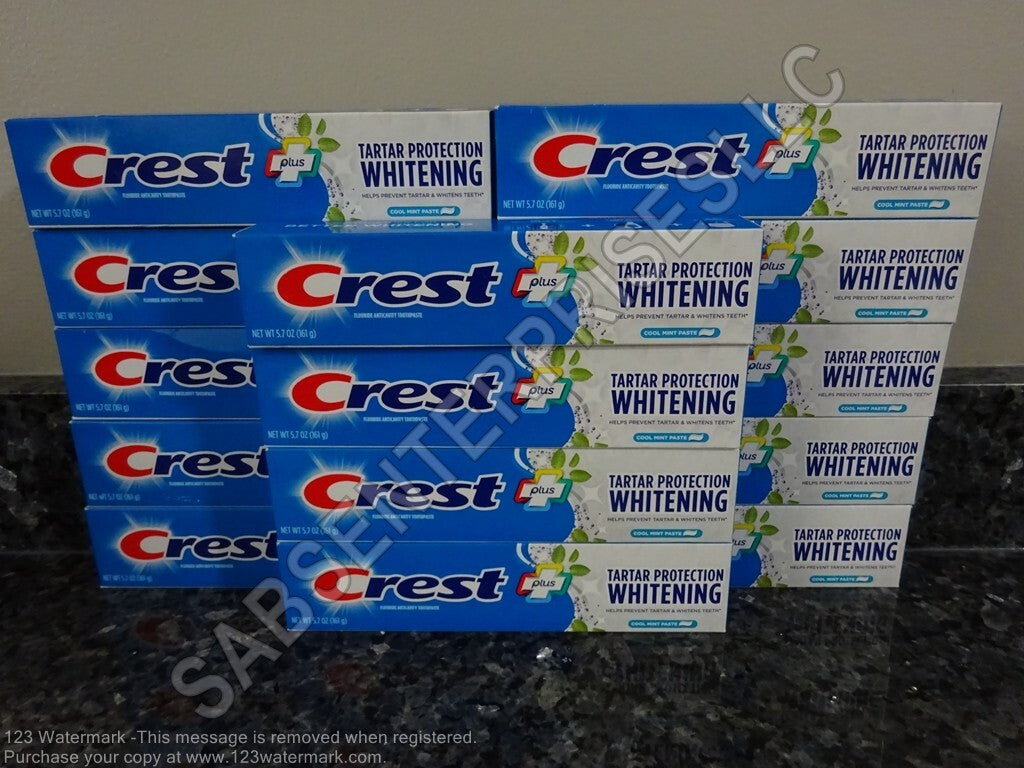 14 Crest Tartar Protection Whitening Cool Mint Toothpaste 5.7 oz - Pack of 14