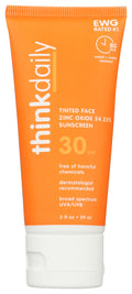 Tinted Face Sunscreen SPF 30 - Broad Spectrum Water-Resistant Zinc Oxide 2oz