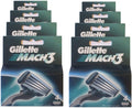 Gillette Mach 3 Razor Refill Cartridges 32 Count - 8 Packs with 4 Blades Each
