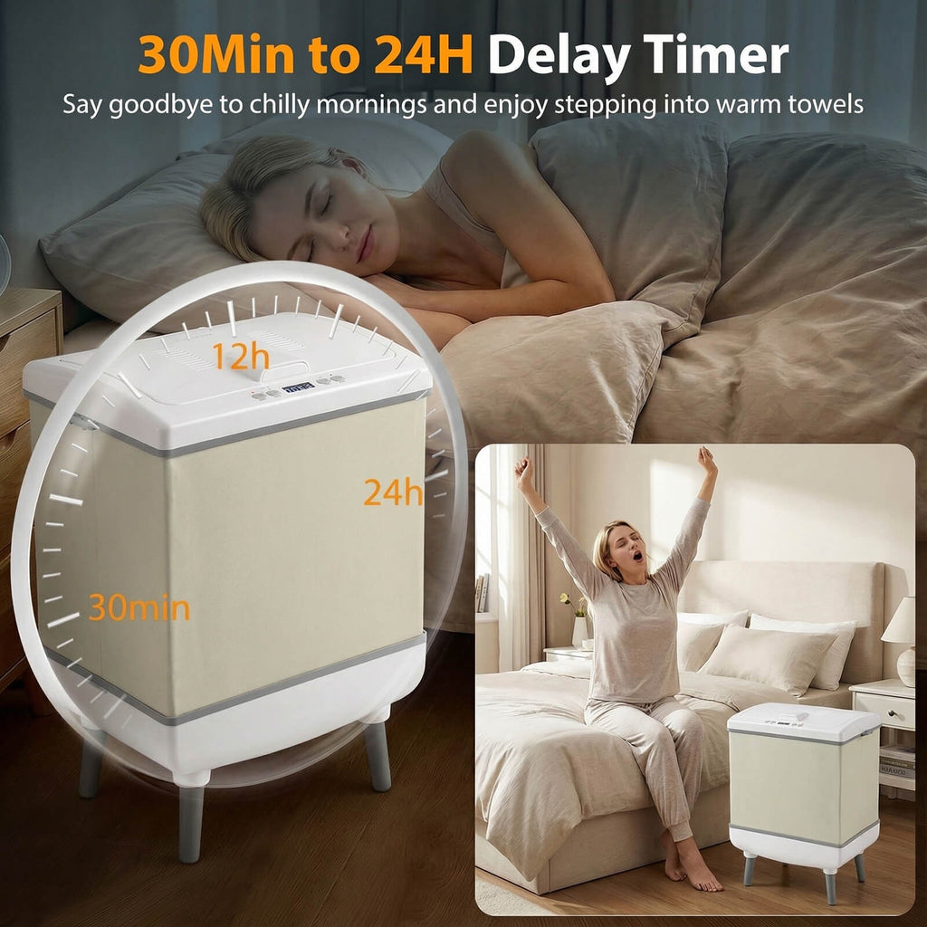 Large 35L Towel Warmer with Heating, Drying, Timer & Child Lock