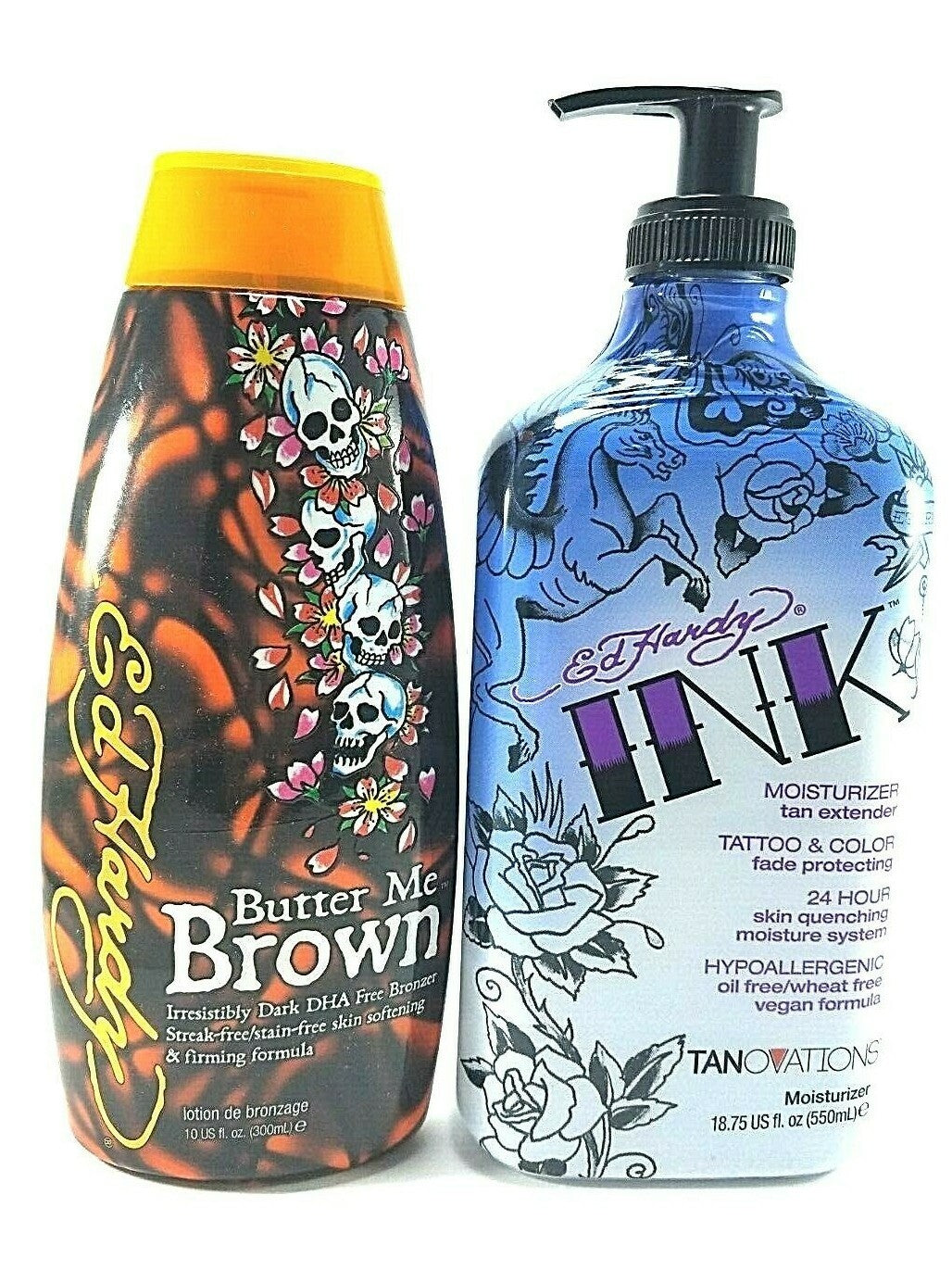 Dark Tanning Lotion & Moisturizer Gift Set - DHA Free, Shea & Cocoa Butter
