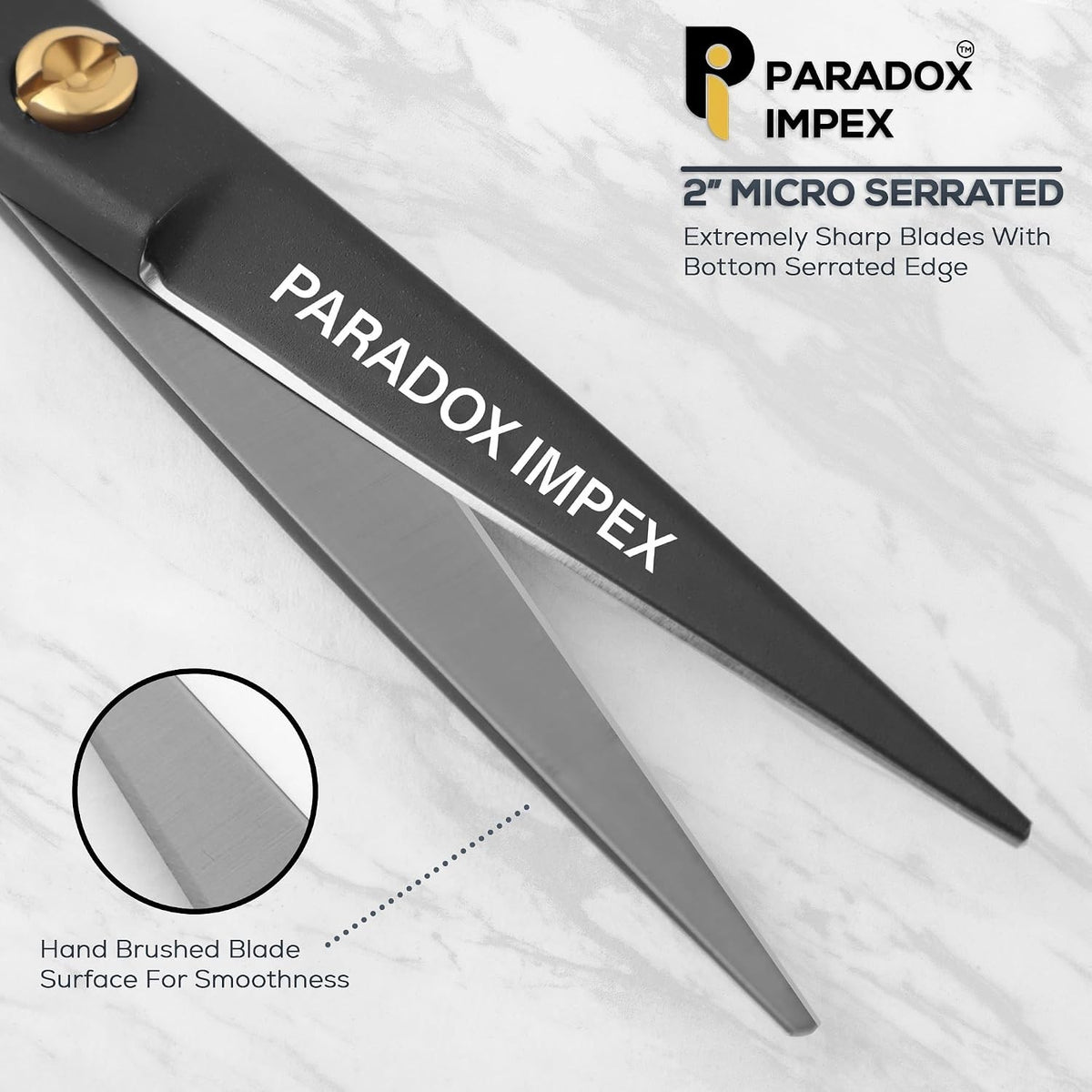 5-Inch Beard and Mustache Scissors with German Stainless Steel Blades, Pouch & Tweezers