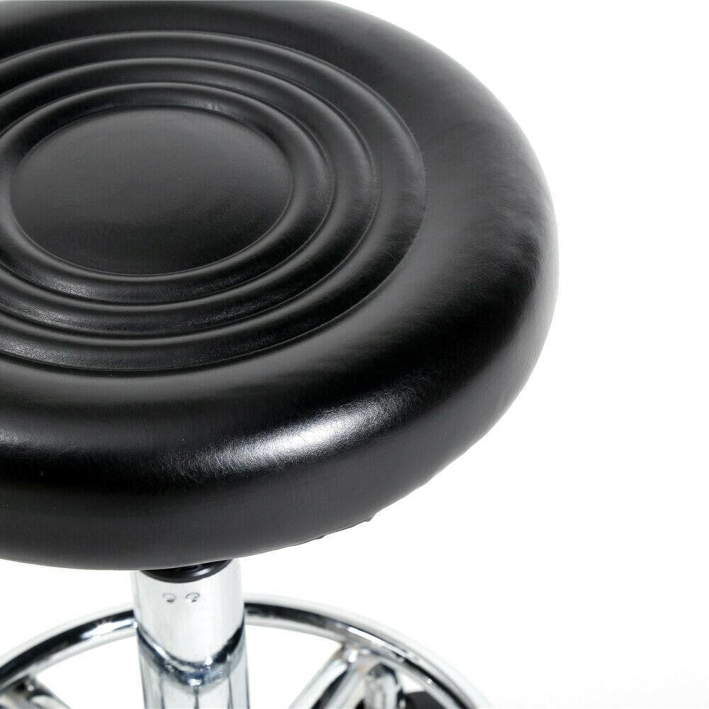 Salon Rolling Stool with Foot Rest, Swivel Height Adjustment Chair