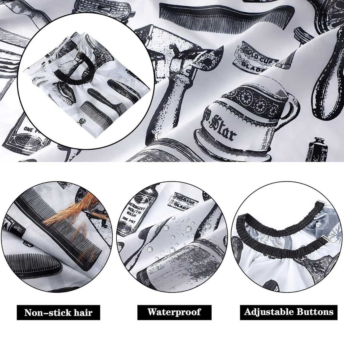Professional Hair Cutting Cape 2 Pack - Salon Barber Hairdressing Cloaks