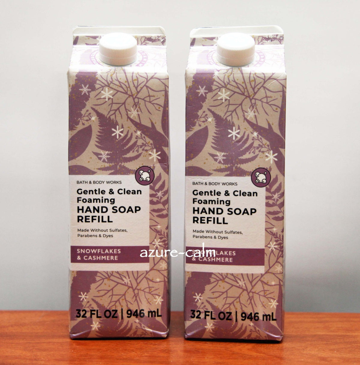 Foaming Hand Soap Refill Set - Snowflakes & Cashmere Scent 32oz x2