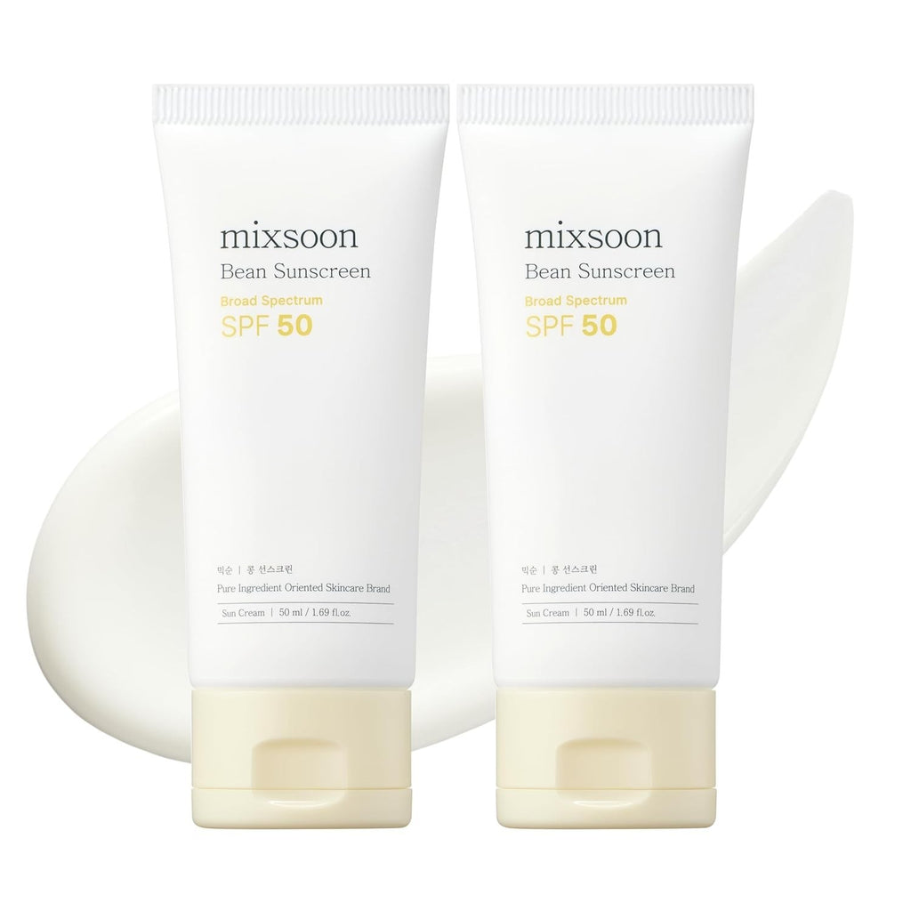 2 Pack SPF 50 Broad Spectrum Sun Cream for Face - Lightweight, No White Cast