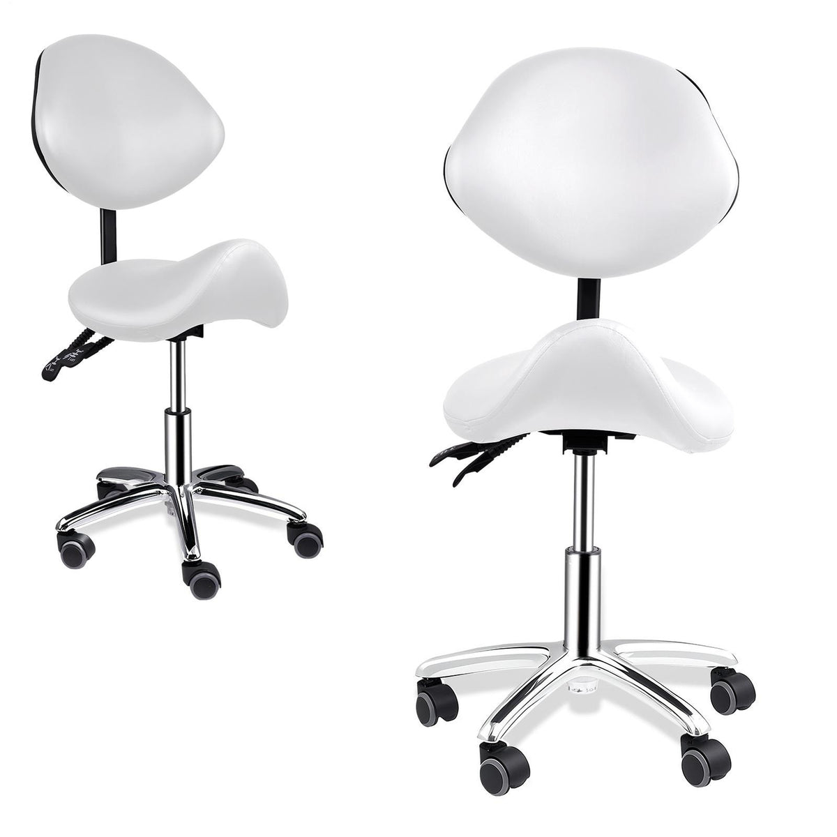 Adjustable Hydraulic Saddle Stool Chair for Salon Spa Tattoo Studio