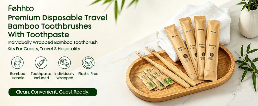 Individually Wrapped Guest Dental Kit with Toothbrush and Toothpaste for Hotel & Travel