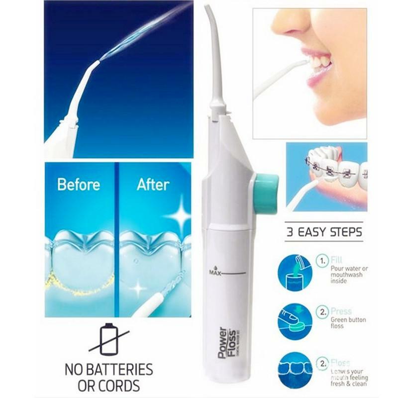 Cordless Dental Water Flosser Air Power Tooth Cleaner for Oral Hygiene