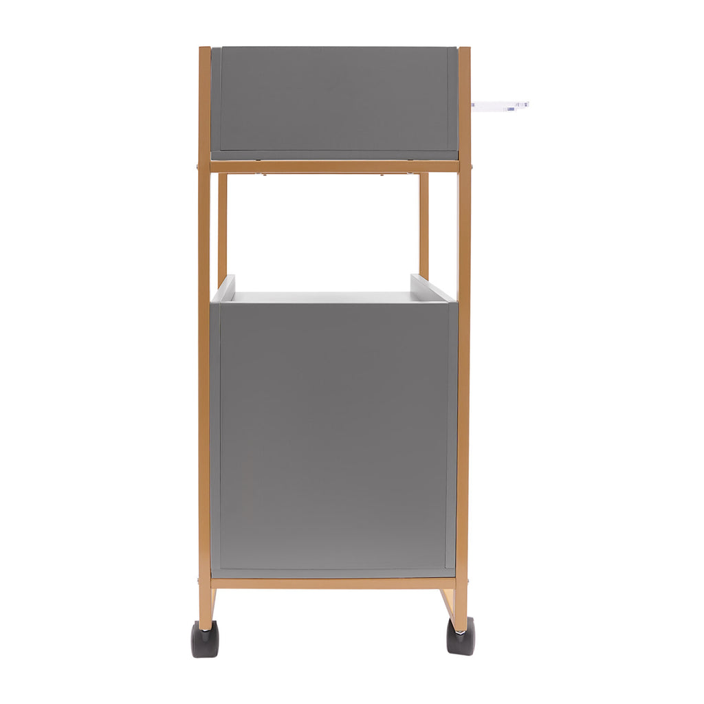 Salon Storage Cart with Wheels - Modern Barber Trolley for Organizing Tools