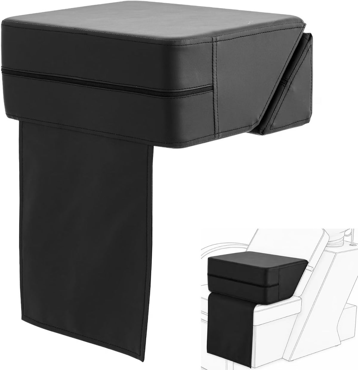 Kids Salon Booster Seat Cushion for Haircut & Shampoo - Detachable, Black