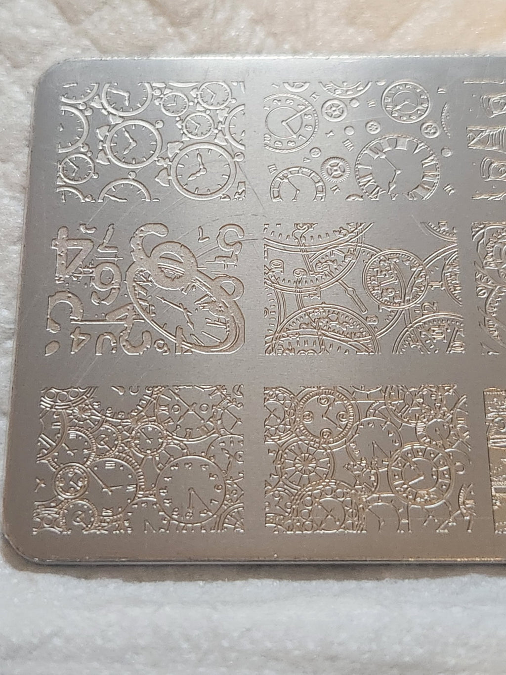 Nail Stamping Plate - SPV-269 Clock and Time Design for Nail Art