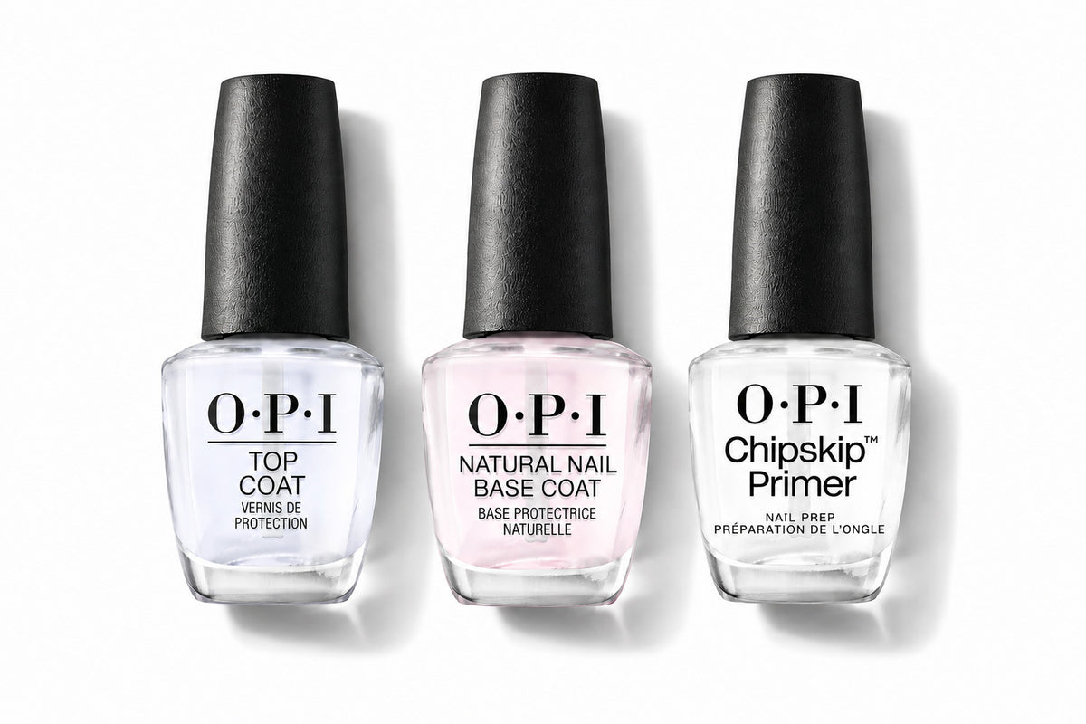 Long-Lasting Manicure Set with Top Coat & Base Coat - 3 Piece Nail Kit