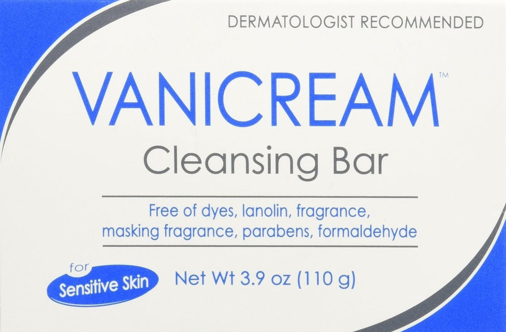 Vanicream Fragrance-Free Cleansing Bar 3.9 Oz for Sensitive Skin