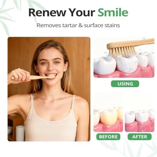 Bamboo Toothbrushes 12 Pack Soft Bristles Eco Friendly BPA Free Personal Care