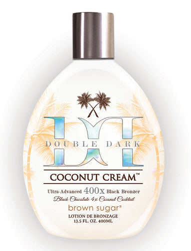 Double Dark Coconut Cream Bronzer - 13.5oz Tanning Lotion with Natural Ingredients