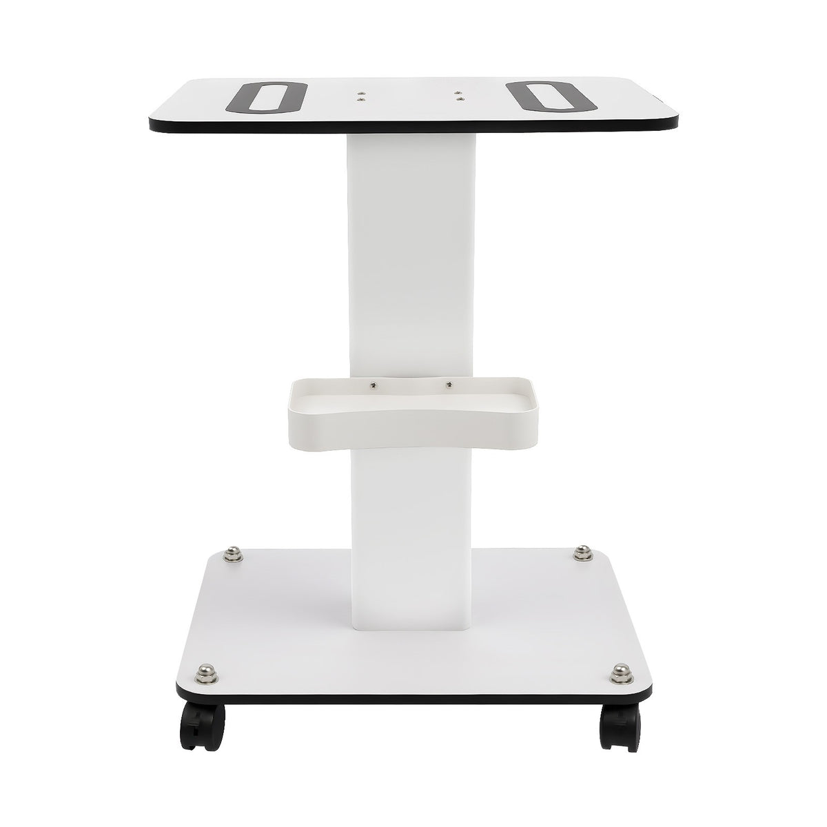 Salon Trolley Cart with Wheels - White ABS Beauty Organizer for Spa & Barber