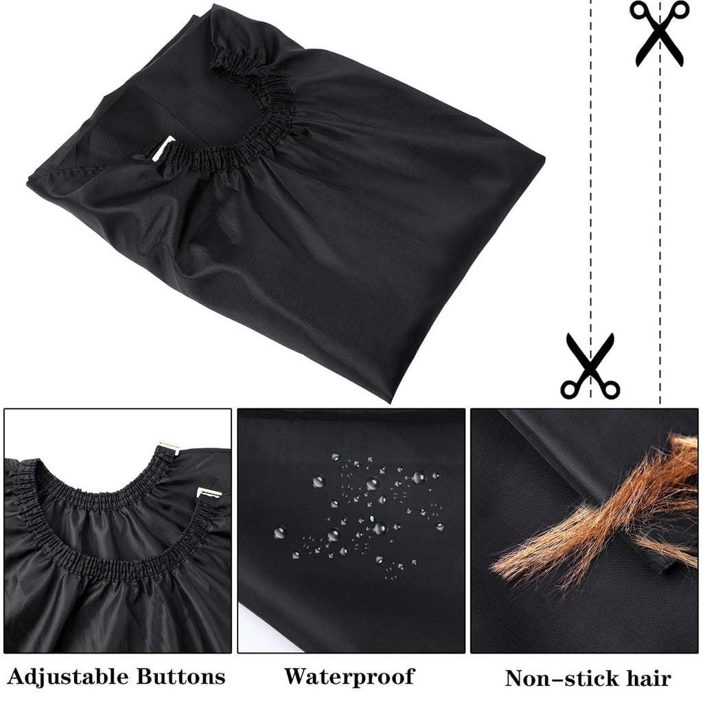 Professional Barber Cape with Neck Duster - Full Coverage Haircut Smock