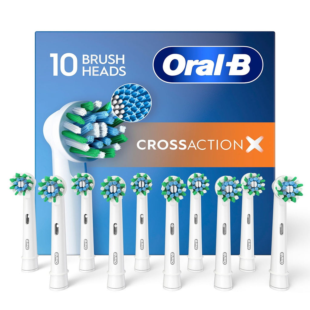 Oral-B CrossAction X Replacement Toothbrush Heads - 10 Pack