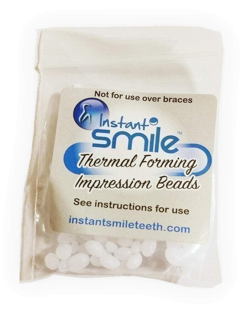 Thermal Fitting Beads for Fake Teeth - 8 Pack Waterproof Adhesive Beads