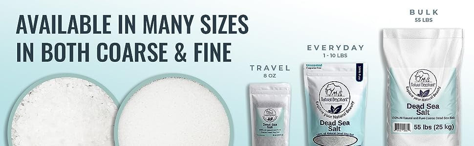 Dead Sea Salt Coarse Grain 19lbs - Pure Therapeutic Bath & Skin Exfoliant