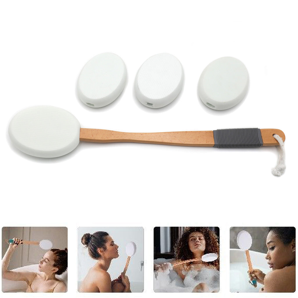 Long Handle Lotion Applicator & Bath Body Brush for Back & Skin Care