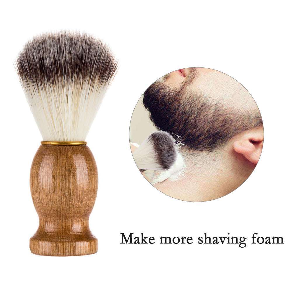Men's Badger Hair Shaving Brush Set - Multiple Pack Options, Wooden Handle