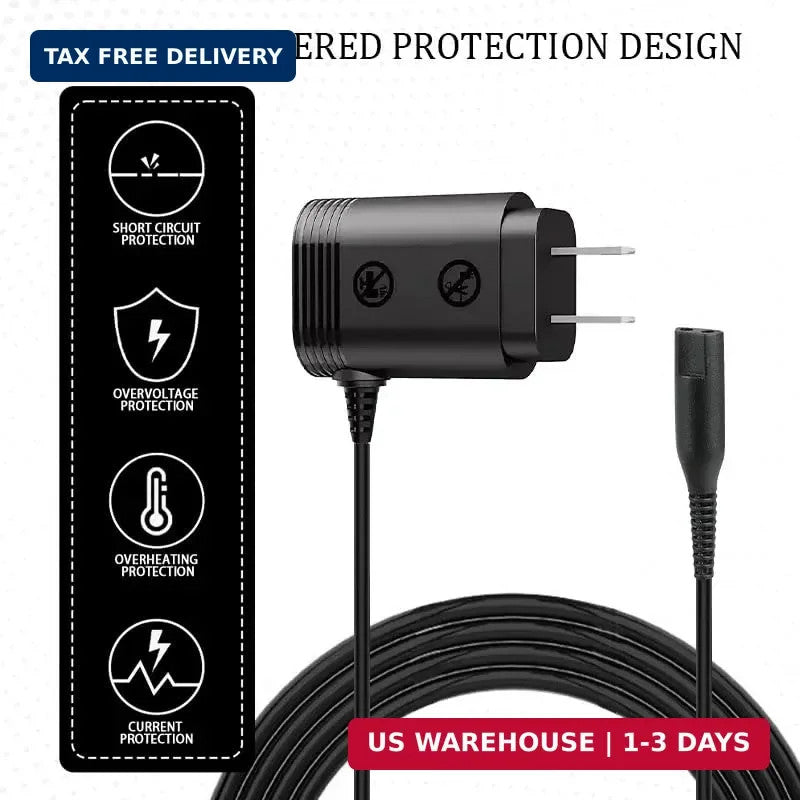 12V Braun Shaver Charger Power Adapter for Series 1-9 Electric Razors