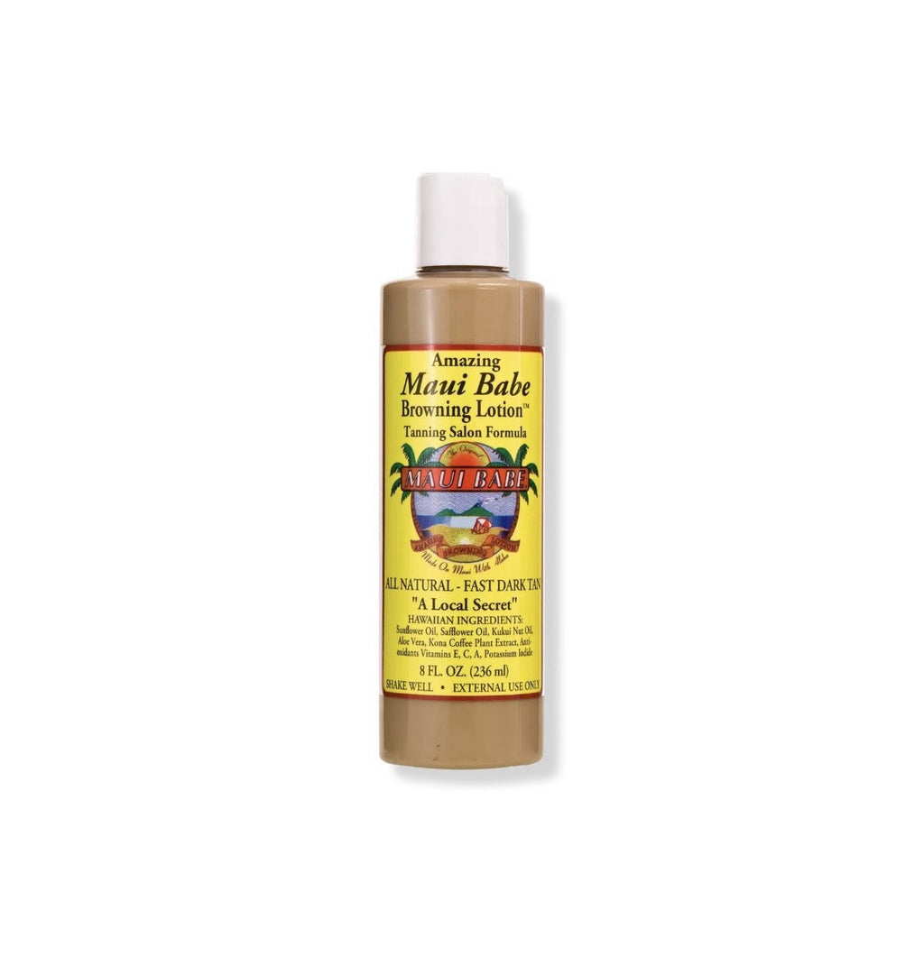 Maui Babe Browning Lotion Tanning Oil Salon Formula 8 oz for Natural Dark Tan