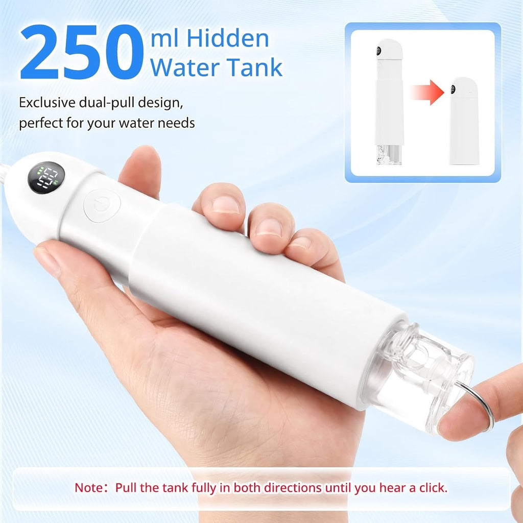 Portable Water Flosser for Teeth with 100 Power Levels, 0-150 PSI Adjustable Pressure, Cordless Dental Oral Care