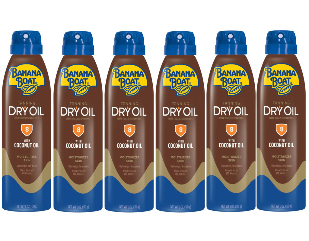 Deep Tanning Dry Oil SPF 8 - Sun Protection & Moisturization - Pack of 6
