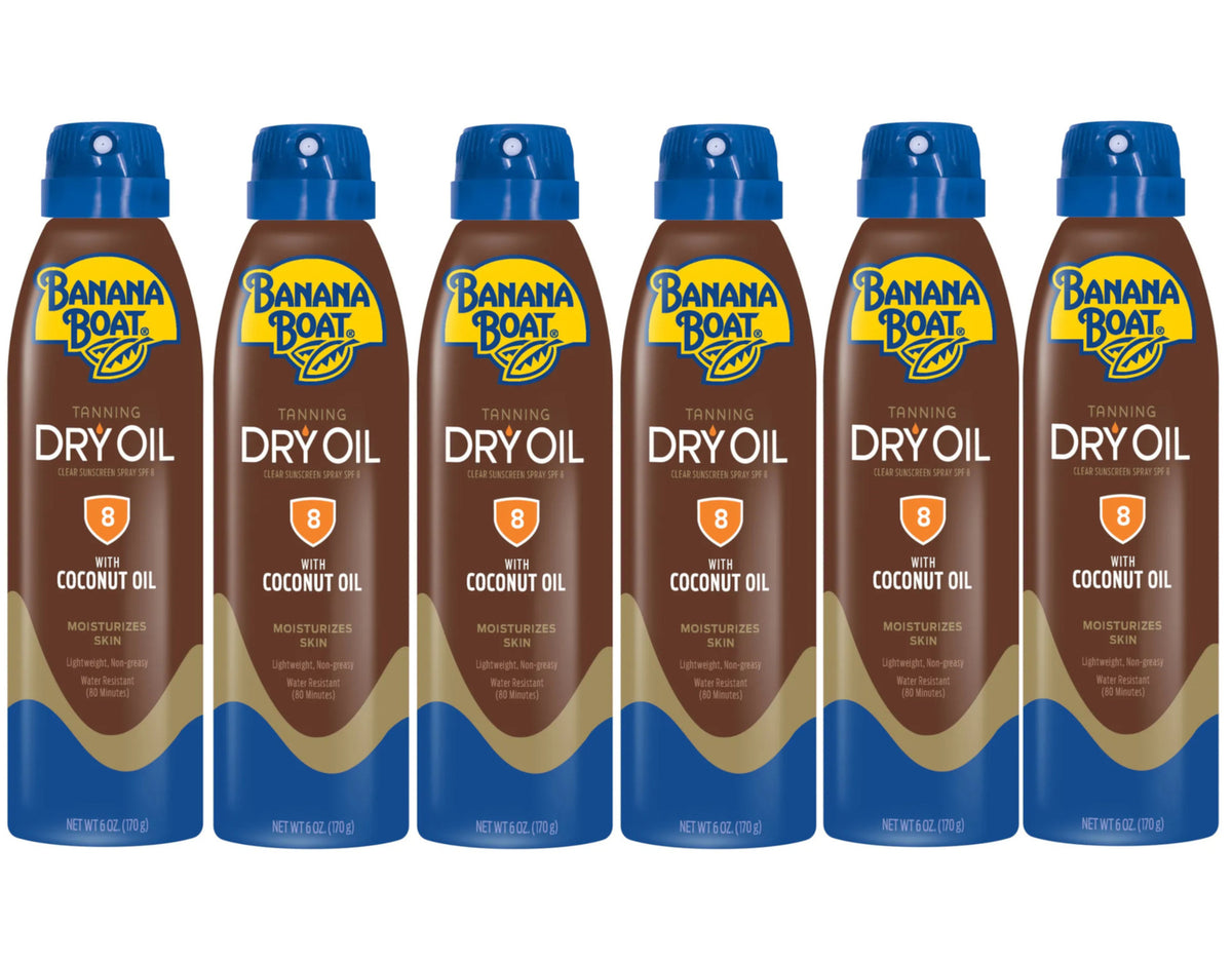 Deep Tanning Dry Oil SPF 8 - Sun Protection & Moisturization - Pack of 6