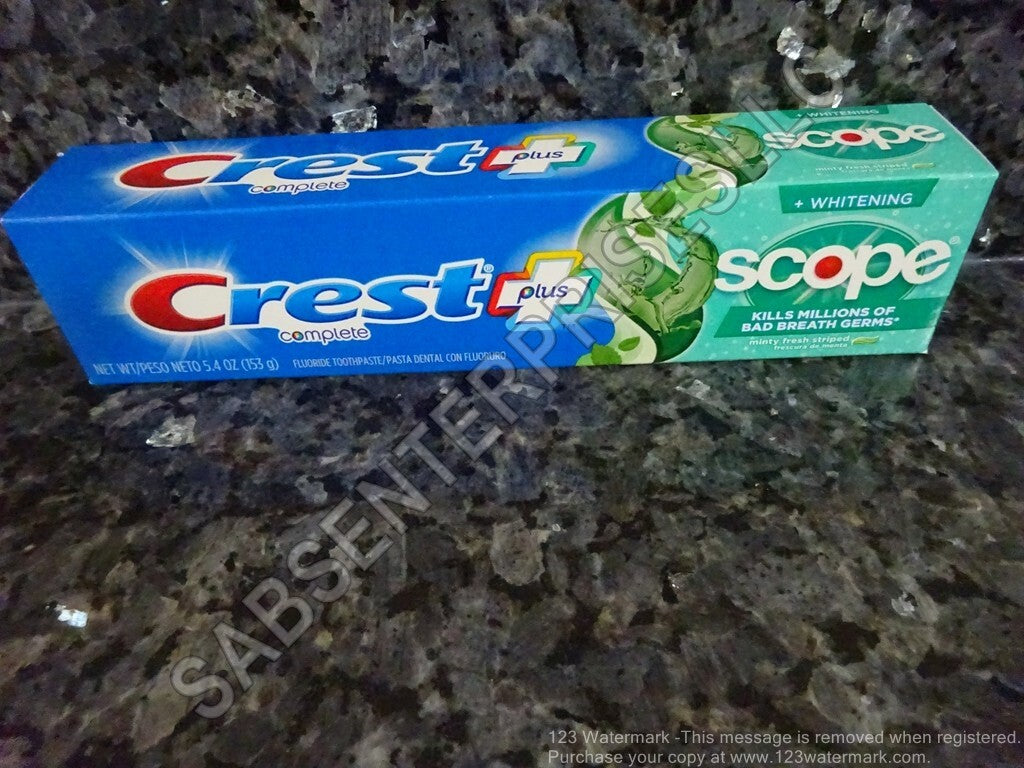Crest Complete Plus Scope Minty Fresh Fluoride Toothpaste 5.4 oz - 10 Pack