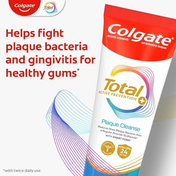 Colgate Total Active Prevention Plaque Control Toothpaste - 3 Pack 3oz Tubes
