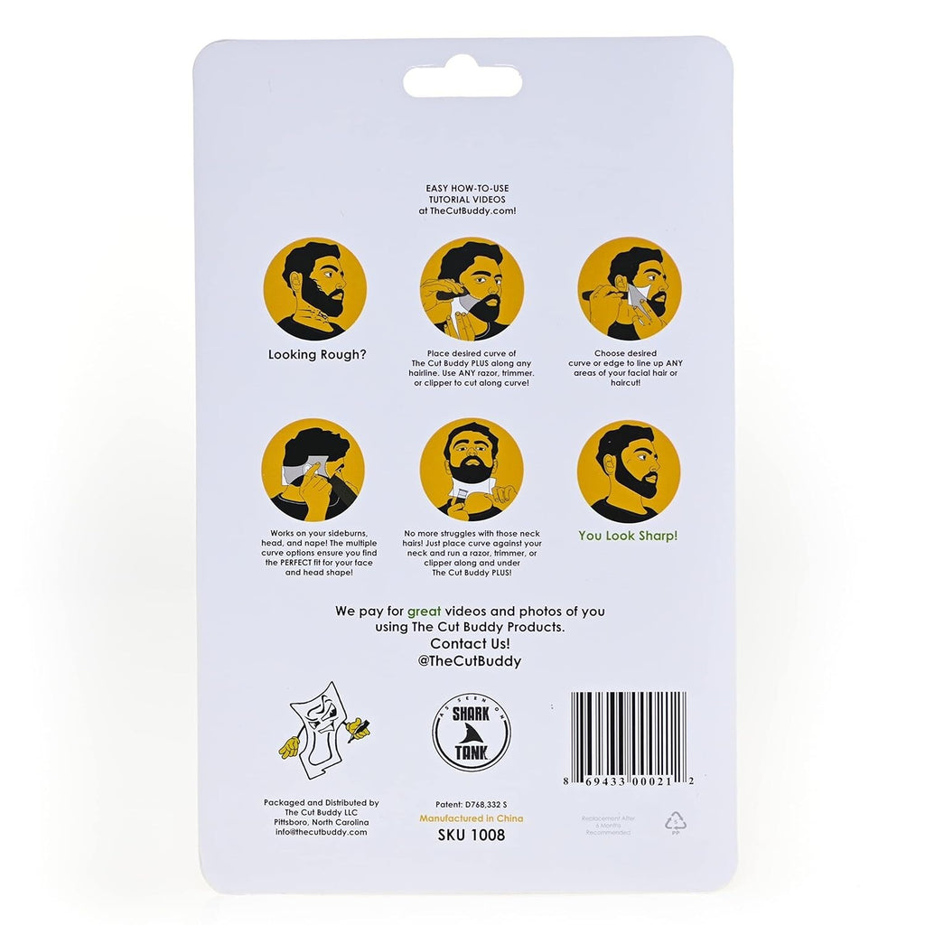 Hairline and Beard Lining Guide Tool with Curves & Tracing Pencil