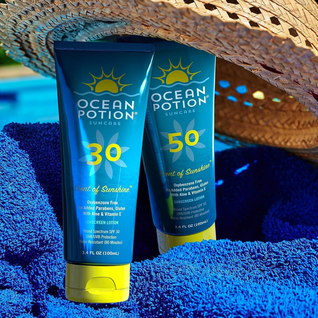 SPF 50 Water-Resistant Sunscreen Lotion with Aloe & Vitamins - 3.4 Fl Oz
