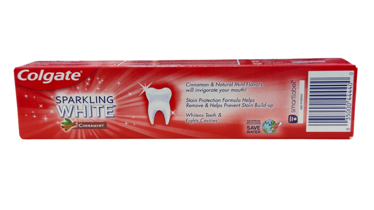 Colgate Sparkling White Cinnamint Gel Toothpaste Pack - 4 oz, Anticavity