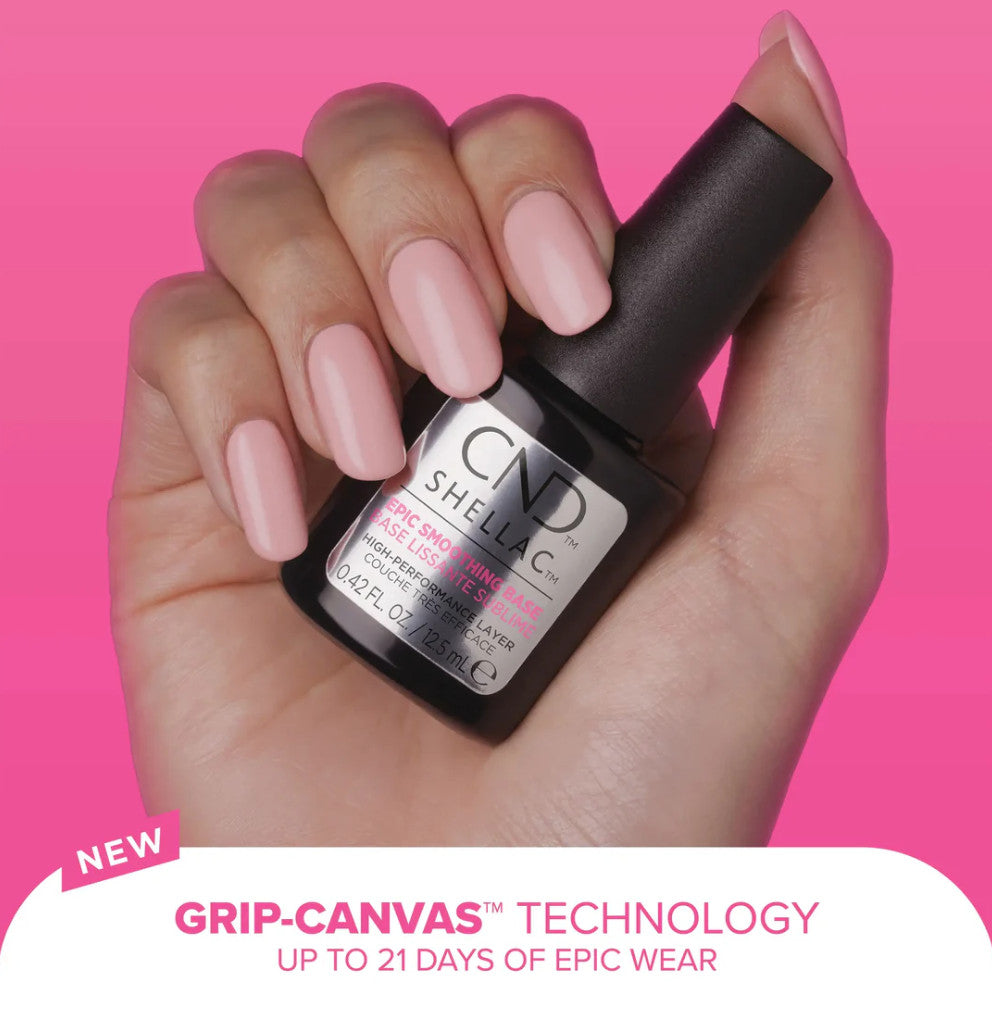 SHELLAC Epic Smoothing Base Coat - 2-in-1 Nail Primer & Smoothing Layer, 0.42 fl oz