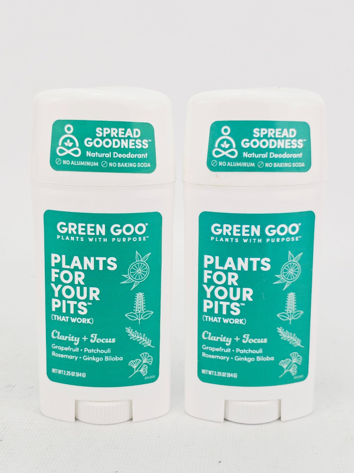 Herbal Deodorant Set - Rosemary & Ginkgo, 2.25 oz, Pack of 2
