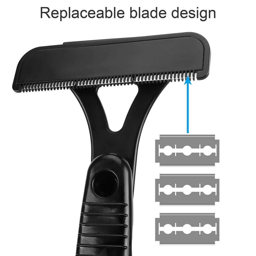 Back Razor Shaver for Body Hair Removal with Long Handle and Replacement Blades