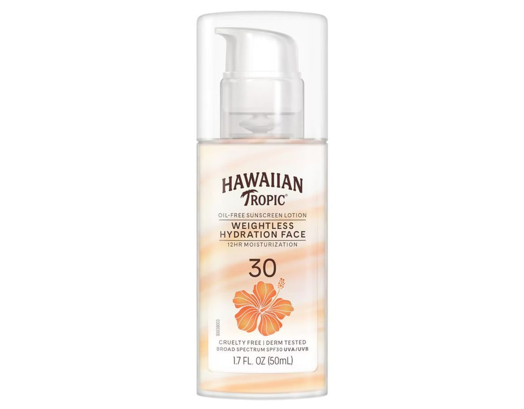 Hawaiian Tropic Weightless Hydration Sunscreen & Face Lotion Pack of 2