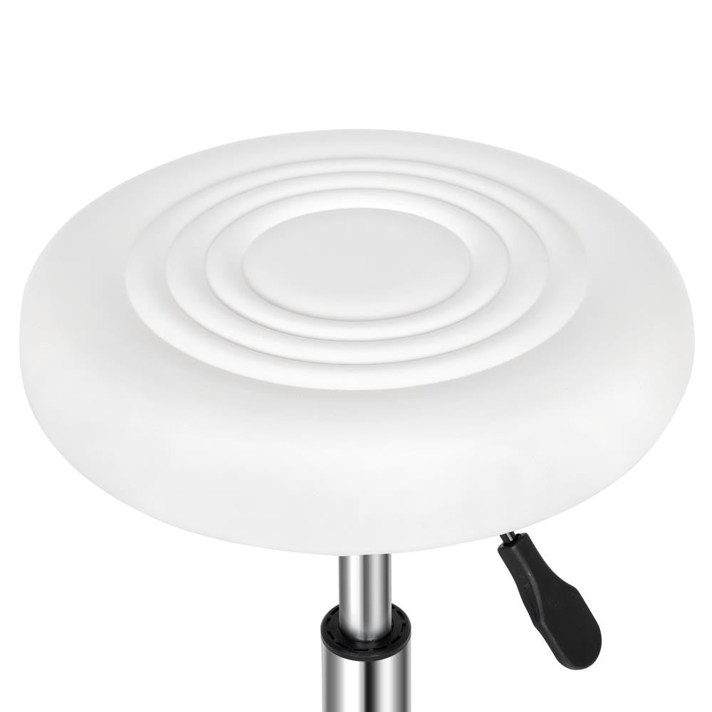 Adjustable Salon Stool Chair with Footrest & Swivel Wheels
